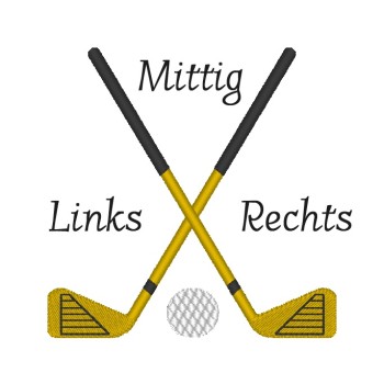 Golfschläger Position für Initiale